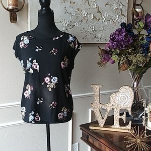 Black Floral Blouse by Abercrombie And Fitch. Size S
